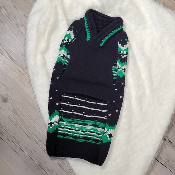 NWOT Handmade Alpine Fair Isle Wool Dog Sweater M - Picture 2 of 9